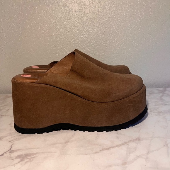 Free People Shoes - Free People X Avery Closed Platform Brown Suede Women Women’s Size 41